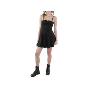 SPEECHLESS Womens Black Open Back Double-layer Hem Short Dress L
